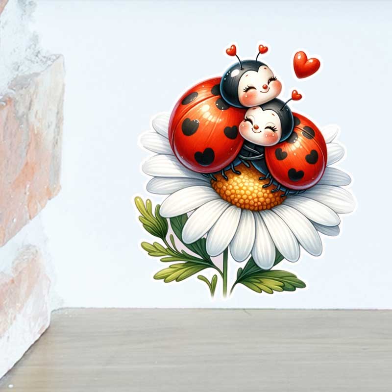 Pvc Panel Background - Pegatinas de pared de mariquita bonitas,