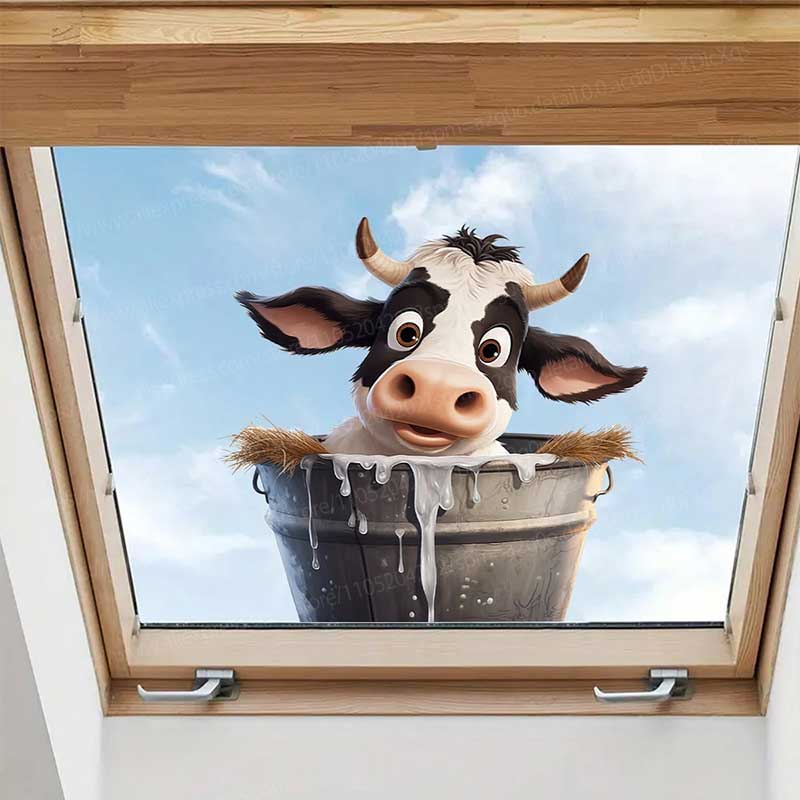 Pvc Panel Background - Pegatinas de pared de vaca bonitas,
