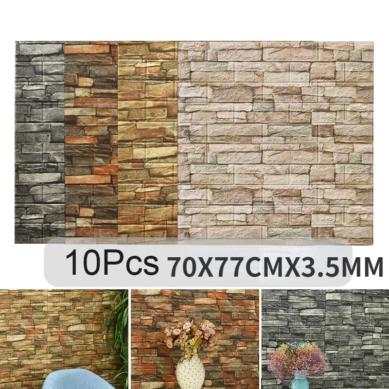 Pvc Panel Background - Pegatinas de pared de ladrillo 3D