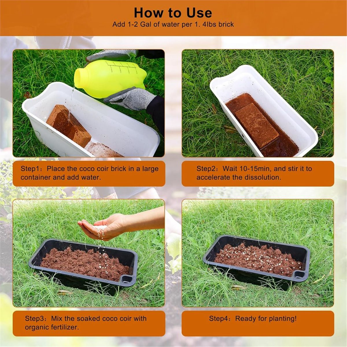 Substrate Coconut Fiber - HITL Paquete de 3 Bloques de