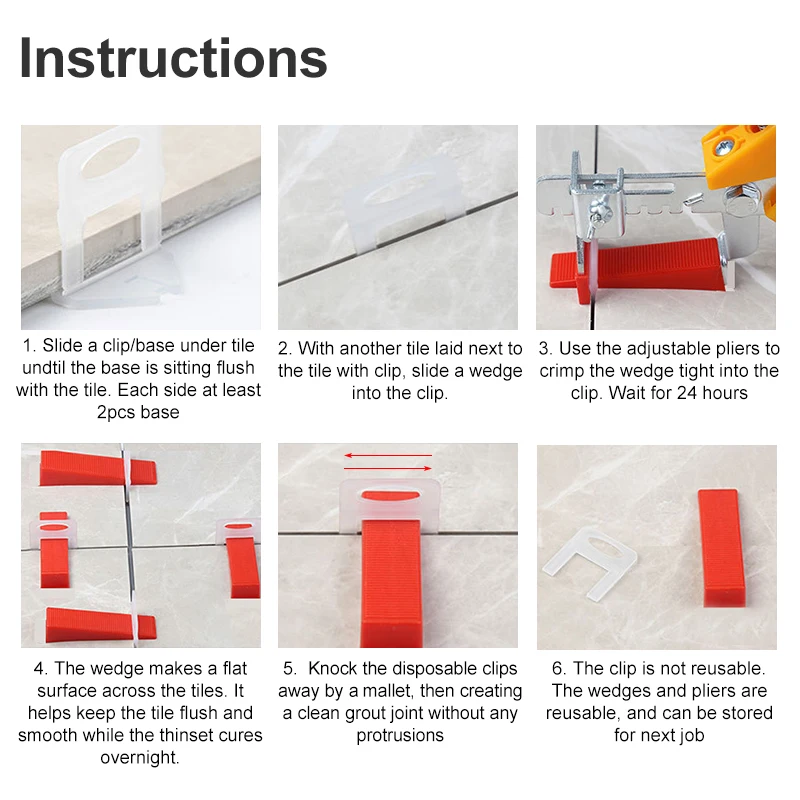 100 unidades de clips de nivel - Ceramic Tile Floor reseña y precio