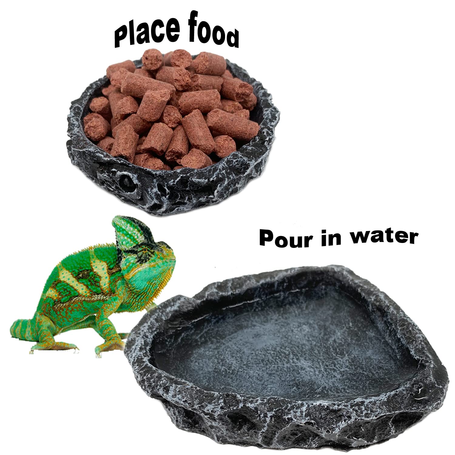 Paquete de 1/2 Plato de Alimen - Water Dish Reptile reseña y precio