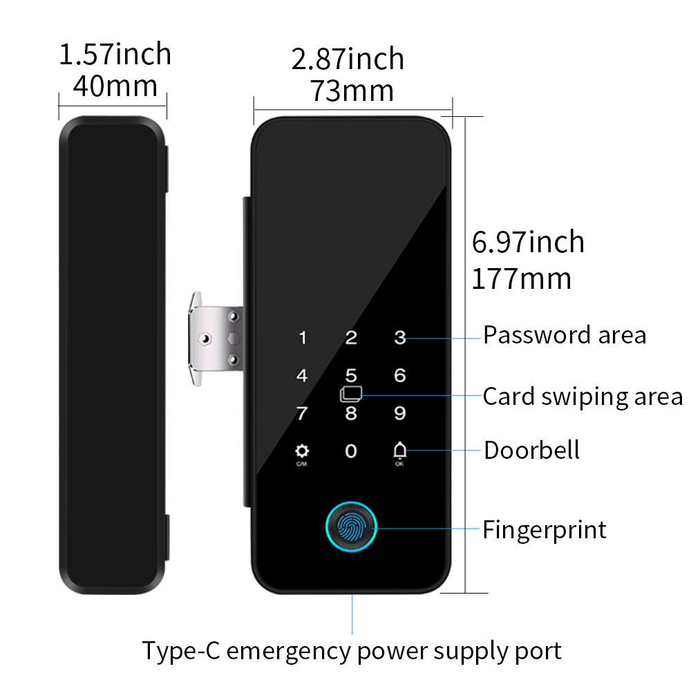 Tuya Smart Life-cerradura de p - Glass Door Hinge reseña y precio