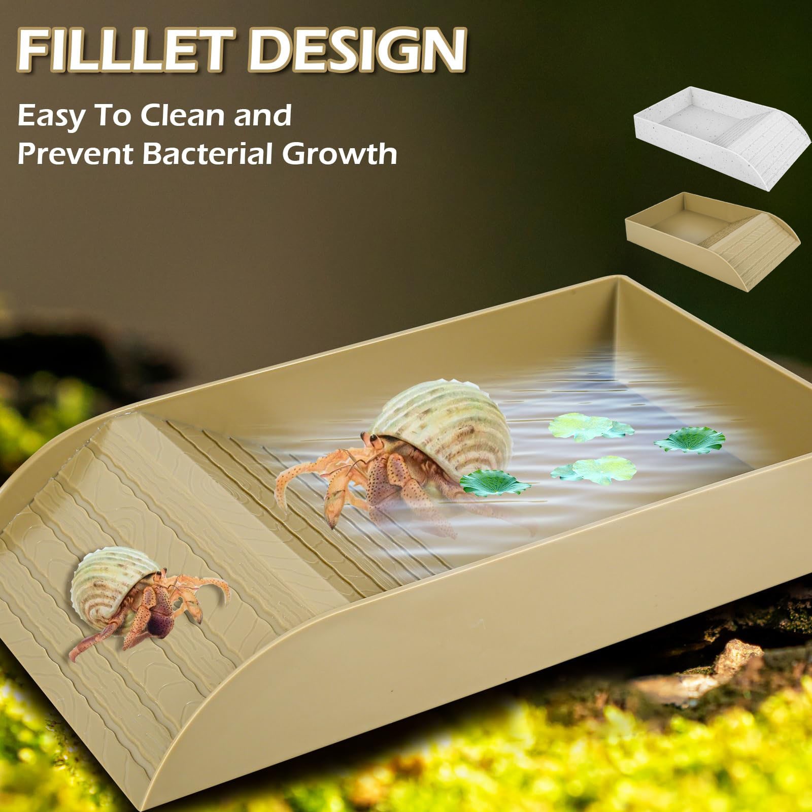 Plato de baño de tortuga antid - Water Dish Reptile reseña y precio