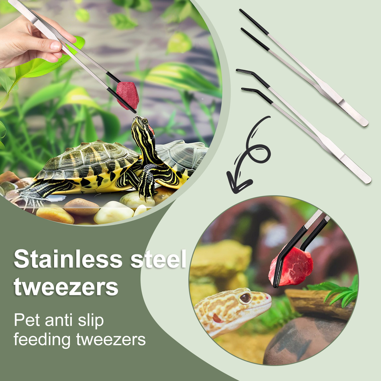 Pinzas largas de acero inoxida - Feeding Tong Stainless reseña y precio