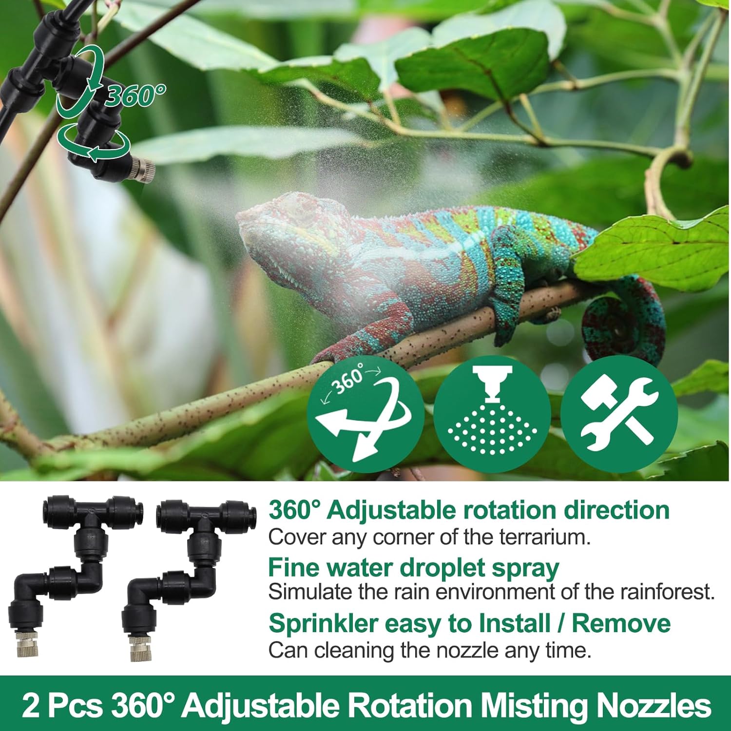Humidificadores para Reptiles, - Misting Nozzle Reptile reseña y precio